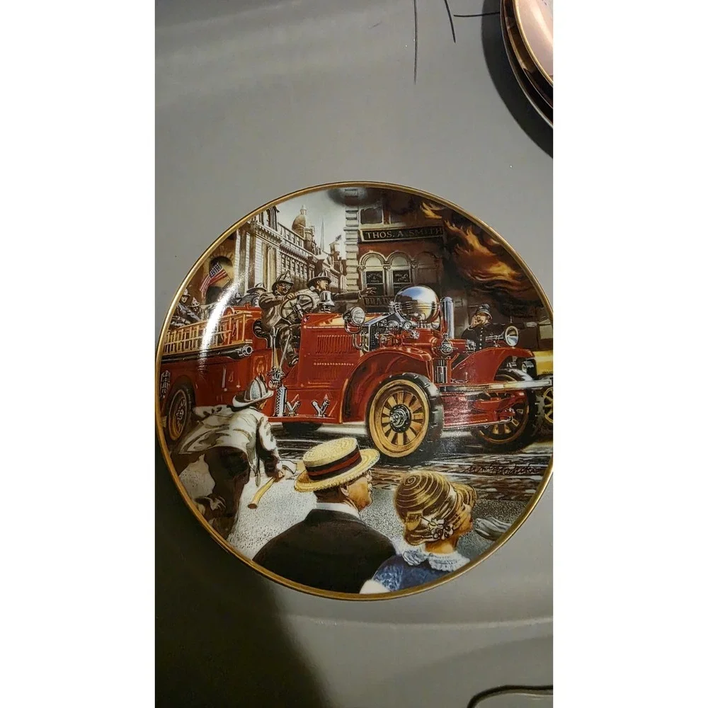 Franklin Mint National Fire Museum Plate The 1922 Ahrens-Fox Limited Edit #X1849